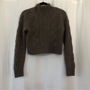 Brown Cashmere Cropped Sweater
